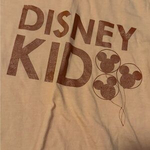 Disney Kid short Sleeve Tee - peach with rose gold  Graphic